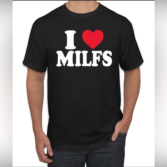 Danny Duncan I Heart MILFs T Shirt Black Small 100% Cotton Short Sleeve Crew - Picture 2 of 6